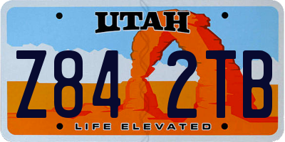 UT license plate Z842TB