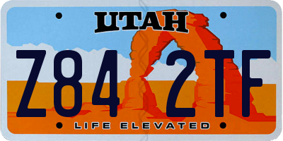 UT license plate Z842TF