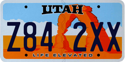 UT license plate Z842XX