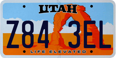 UT license plate Z843EL