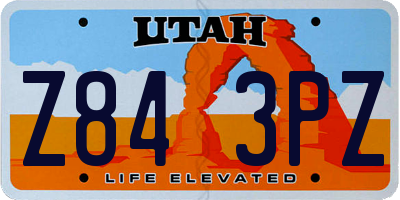 UT license plate Z843PZ