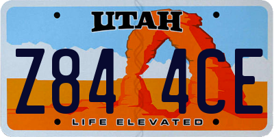 UT license plate Z844CE