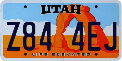 UT license plate Z844EJ