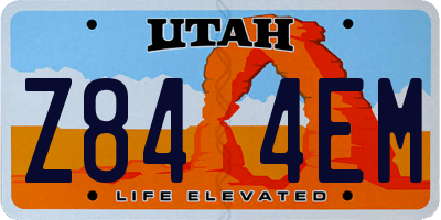UT license plate Z844EM