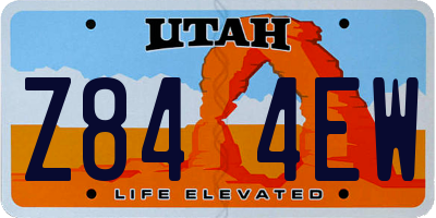 UT license plate Z844EW