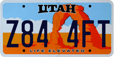 UT license plate Z844FT