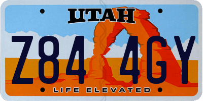 UT license plate Z844GY