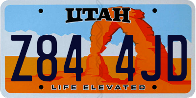 UT license plate Z844JD