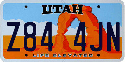 UT license plate Z844JN