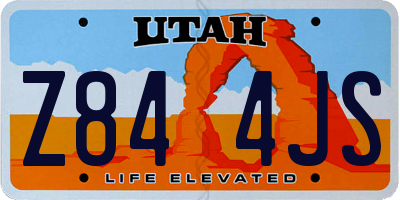 UT license plate Z844JS