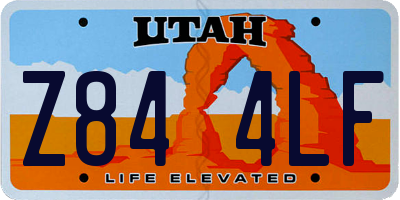 UT license plate Z844LF