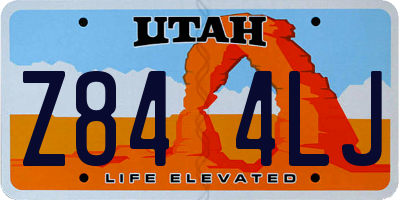 UT license plate Z844LJ