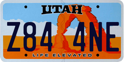 UT license plate Z844NE