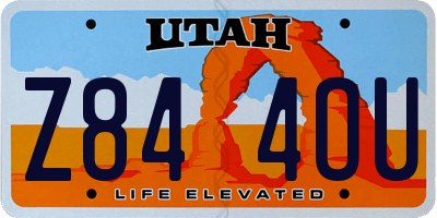 UT license plate Z844OU