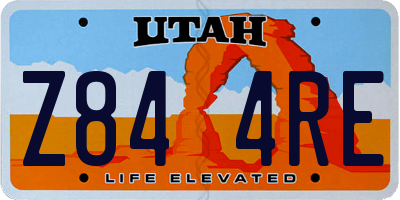 UT license plate Z844RE