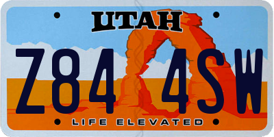 UT license plate Z844SW