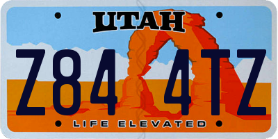 UT license plate Z844TZ