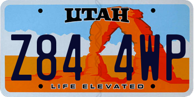 UT license plate Z844WP