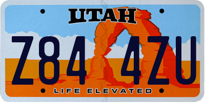 UT license plate Z844ZU