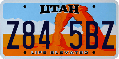 UT license plate Z845BZ