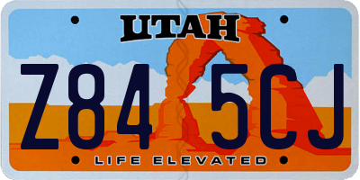 UT license plate Z845CJ
