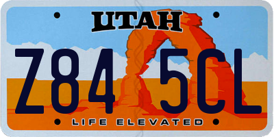 UT license plate Z845CL