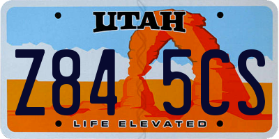 UT license plate Z845CS