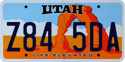 UT license plate Z845DA