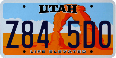 UT license plate Z845DO
