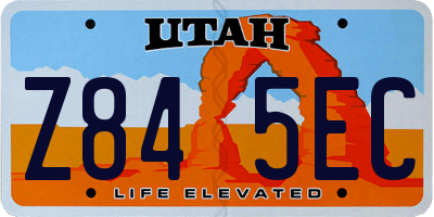 UT license plate Z845EC