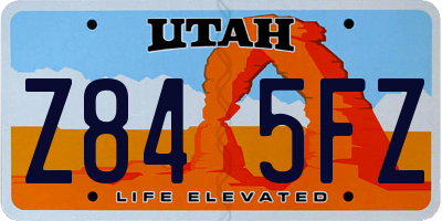 UT license plate Z845FZ