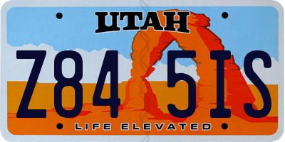 UT license plate Z845IS