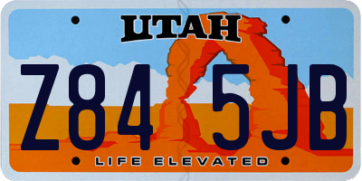 UT license plate Z845JB