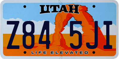 UT license plate Z845JI