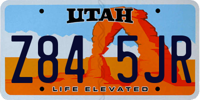 UT license plate Z845JR