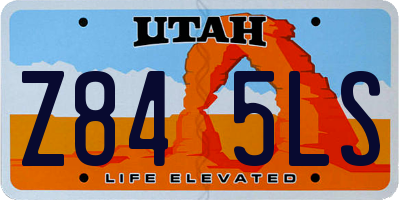 UT license plate Z845LS