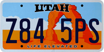UT license plate Z845PS