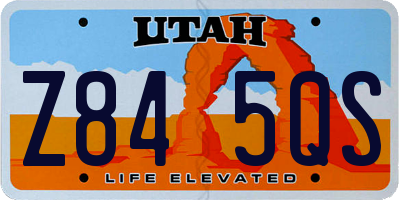 UT license plate Z845QS