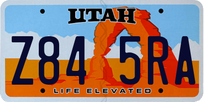 UT license plate Z845RA