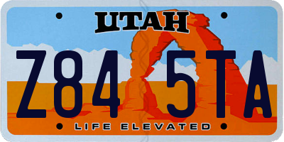 UT license plate Z845TA
