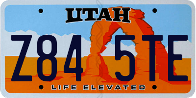 UT license plate Z845TE