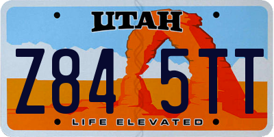 UT license plate Z845TT