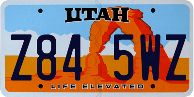 UT license plate Z845WZ