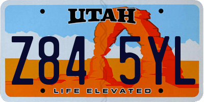 UT license plate Z845YL