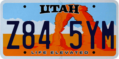UT license plate Z845YM