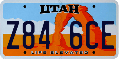 UT license plate Z846CE
