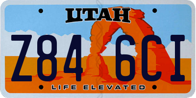 UT license plate Z846CI