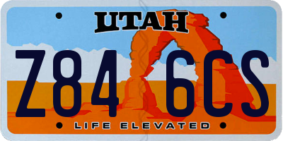 UT license plate Z846CS