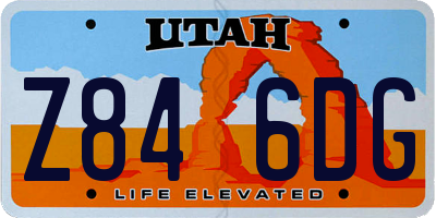UT license plate Z846DG