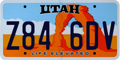 UT license plate Z846DV